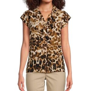 Calvin Klein Women's Animal Print Blouse